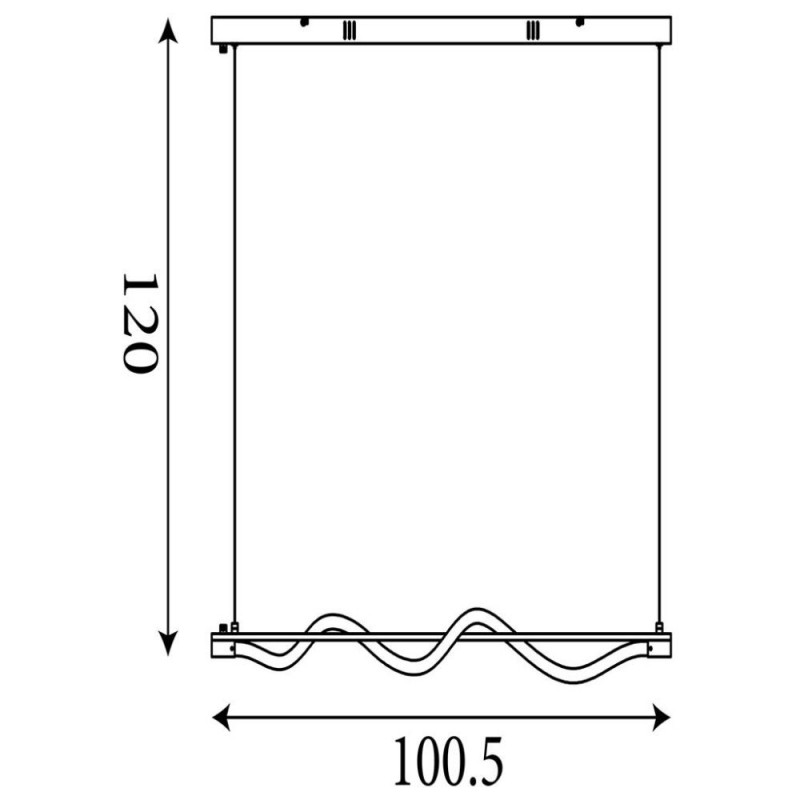 Searchlight-57211BK - Serpent - Black LED over Island Fitting with White Tube Diffuser