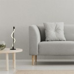 Serpent - Black LED Table Lamp with White Tube Diffuser