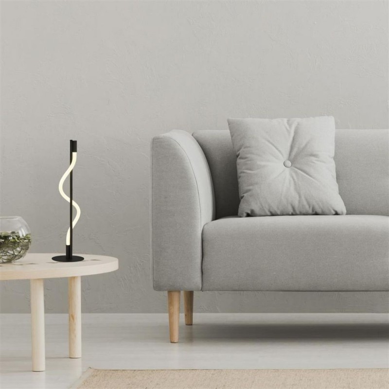 Searchlight-57212BK - Serpent - Black LED Table Lamp with White Tube Diffuser