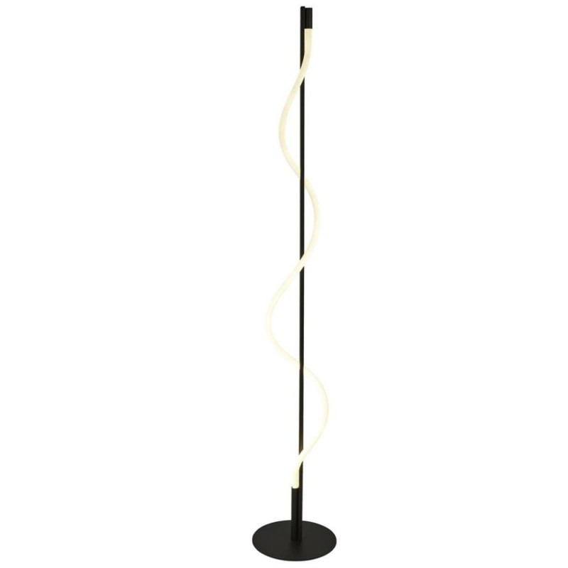Searchlight-57213BK - Serpent - Black LED Floor Lamp with White Tube Diffuser