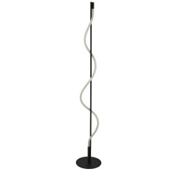 Serpent - Black LED Floor Lamp with White Tube Diffuser