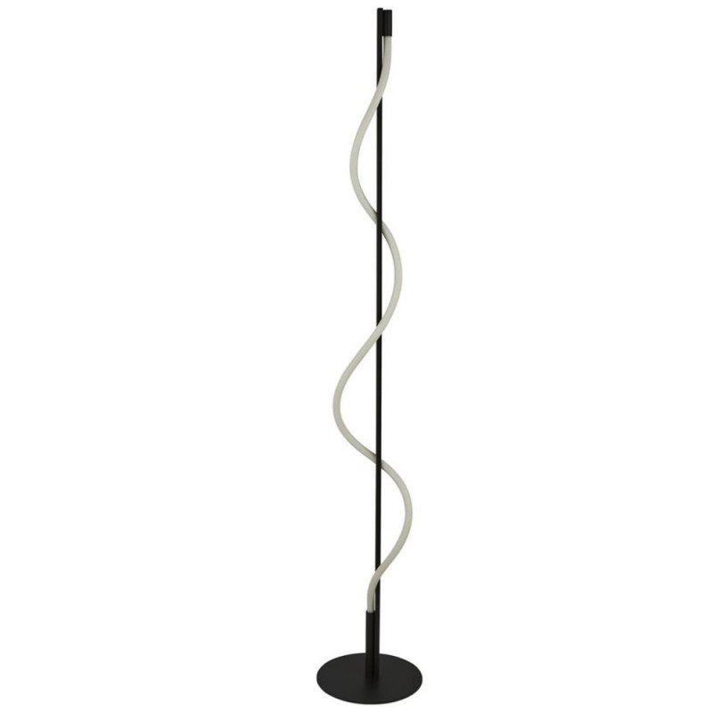 Searchlight-57213BK - Serpent - Black LED Floor Lamp with White Tube Diffuser