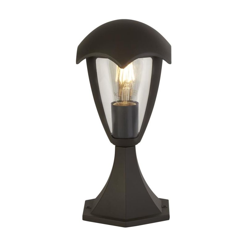 Searchlight-57892-300 - Bluebell - Outdoor Rustic Brown & Clear Small Post