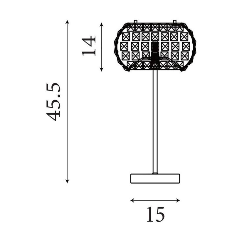 Searchlight-5817CC - Marylin - Chrome Table Lamp with Crystal