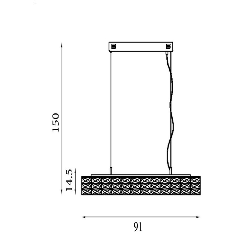 Searchlight-5861CC - Remy - Chrome LED over Island Fitting with Crystal