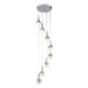 Searchlight-5878-8CC - Wave Teardrop - LED Crushed Crystal & Chrome 8 Light Cluster Fitting