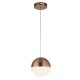 Searchlight-5881CU - Marbles - Copper LED Pendant with Crushed Ice Shade ∅ 25 cm