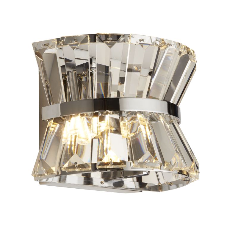 Searchlight-59410-2CC - Uptown - Chrome 2 Light Wall Lamp with Crystal