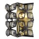 Searchlight-59811-1BSB - Iris - Brass & Black Wall Lamp with Crystal