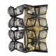 Searchlight-59811-1BSB - Iris - Brass & Black Wall Lamp with Crystal