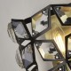 Searchlight-59811-1BSB - Iris - Brass & Black Wall Lamp with Crystal