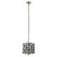 Searchlight-59811-2BSB - Iris - Brass & Black 2 Light Pendant with Crystal