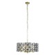 Searchlight-59811-5BSB - Iris - Brass & Black 5 Light Pendant with Crystal