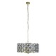 Searchlight-59811-5BSB - Iris - Brass & Black 5 Light Pendant with Crystal