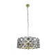 Searchlight-59811-5BSB - Iris - Brass & Black 5 Light Pendant with Crystal