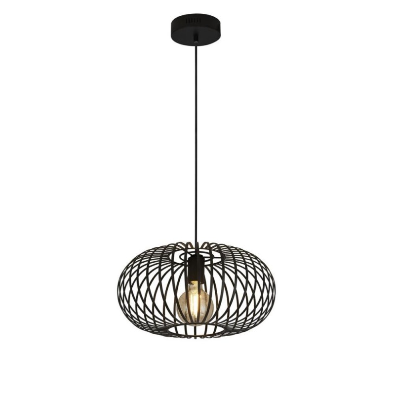 Searchlight-59901-1BK - Avery - Black Pendant Convertible to Semi-Flush