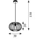 Searchlight-59901-1BK - Avery - Black Pendant Convertible to Semi-Flush