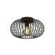 Ceiling Lights - Avery - Matt Black Cage Pendant Convertible to Flush Searchlight-59901-1BK - Avery - Matt Black Cage Pendant Convertible to Flush