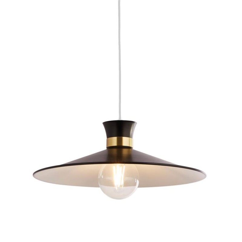 Searchlight-601891BK - Balham - Black & Gold Pendant