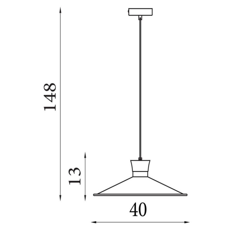 Searchlight-601891BK - Balham - Black & Gold Pendant