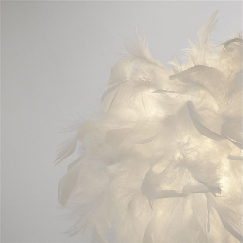 Searchlight-60392CC - Hattie - Chrome Table Lamp with White Feather Shade