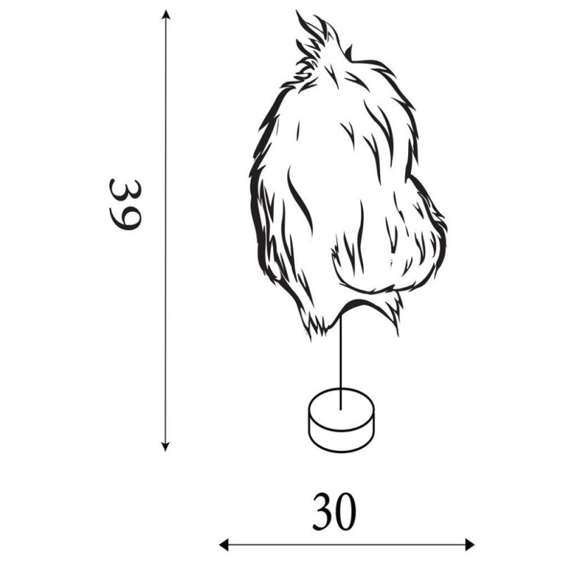 Searchlight-60392CC - Hattie - Chrome Table Lamp with White Feather Shade