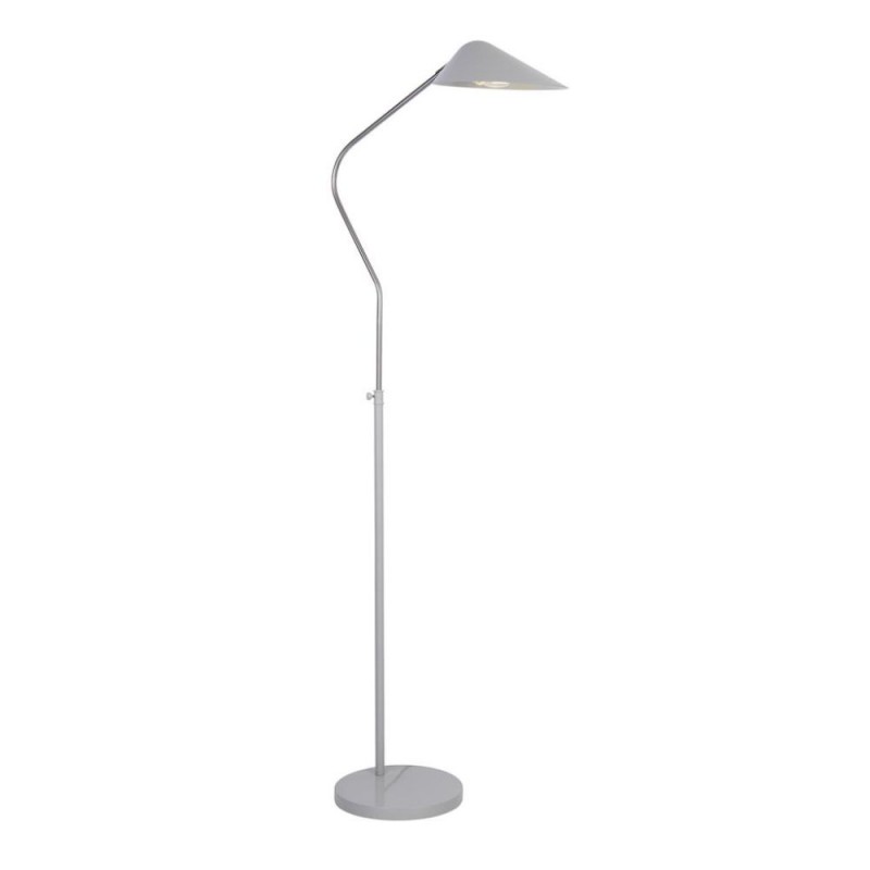 Searchlight-60420WH - Swan - White & Chrome Floor Lamp