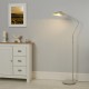 Searchlight-60420WH - Swan - White & Chrome Floor Lamp