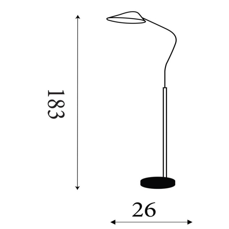 Searchlight-60420WH - Swan - White & Chrome Floor Lamp