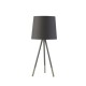 Searchlight-60421GY - Rio - Satin Silver & Grey Tripod Table Lamp with Grey Shade
