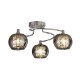 Searchlight-60445-3SM - Lovell - Chrome 3 Light Semi Flush with Smoked Glass with Crystal