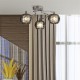 Searchlight-60445-3SM - Lovell - Chrome 3 Light Semi Flush with Smoked Glass with Crystal