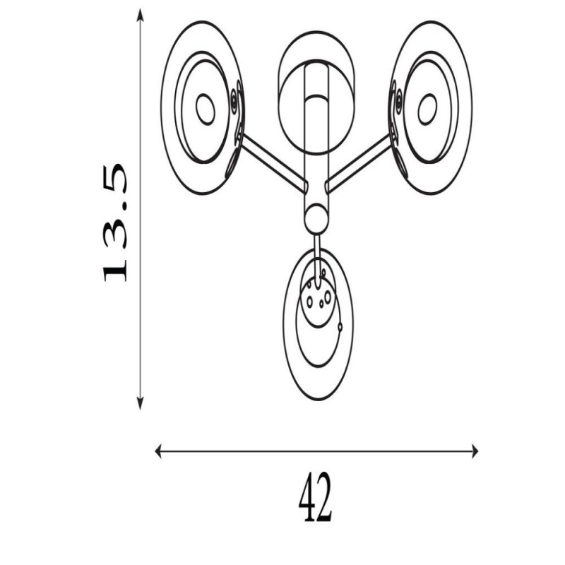 Searchlight-60812-3SM - Churchill - Chrome 3 Light Semi Flush with White & Smoked Glass