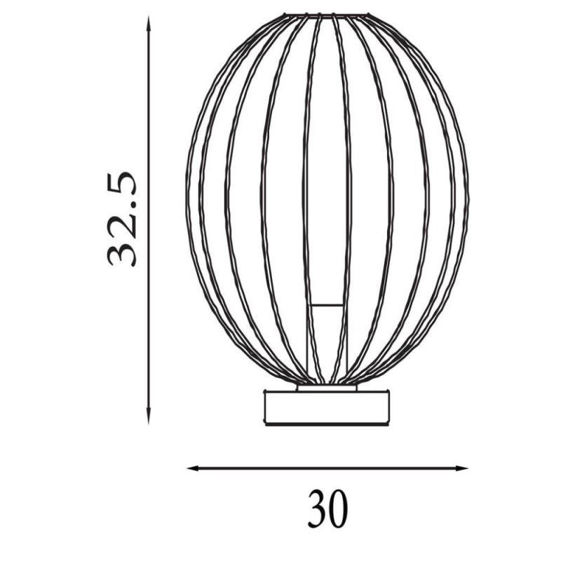 Searchlight-60828BK - Rondo - Black Table Lamp