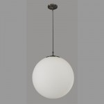 Atom - Opal Shiny Glass & Matt Black Globe Pendant Atom - Opal Shiny Glass & Matt Black Globe Pendant