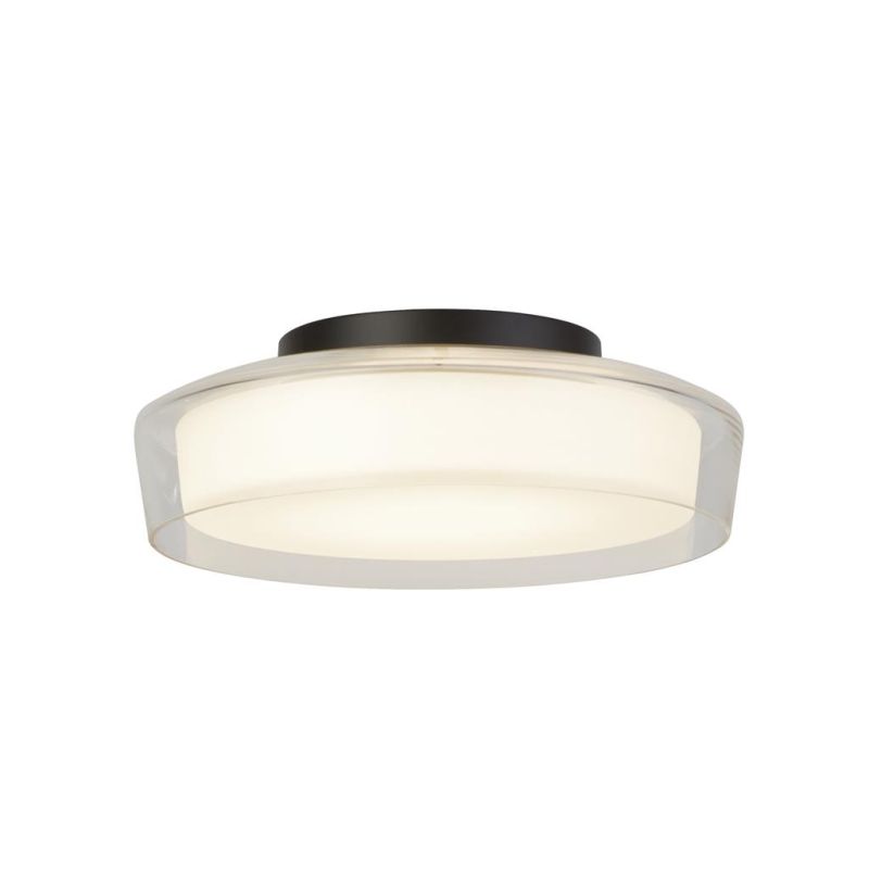 Searchlight-60961BK - Puck - LED Clear & White with Black Bathroom Flush