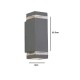 Searchlight-61101GY - Houston - Grey Up & Down Wall Lamp