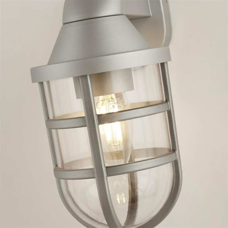 Searchlight-61133SI - Seaside - Silver Wall Lamp IP44