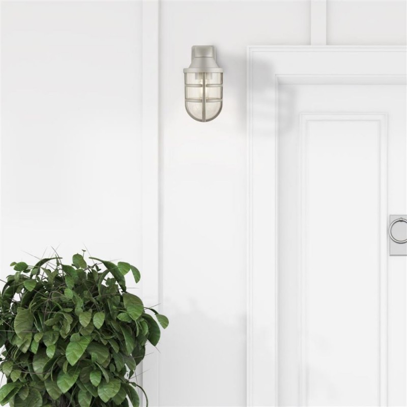Searchlight-61133SI - Seaside - Silver Wall Lamp IP44