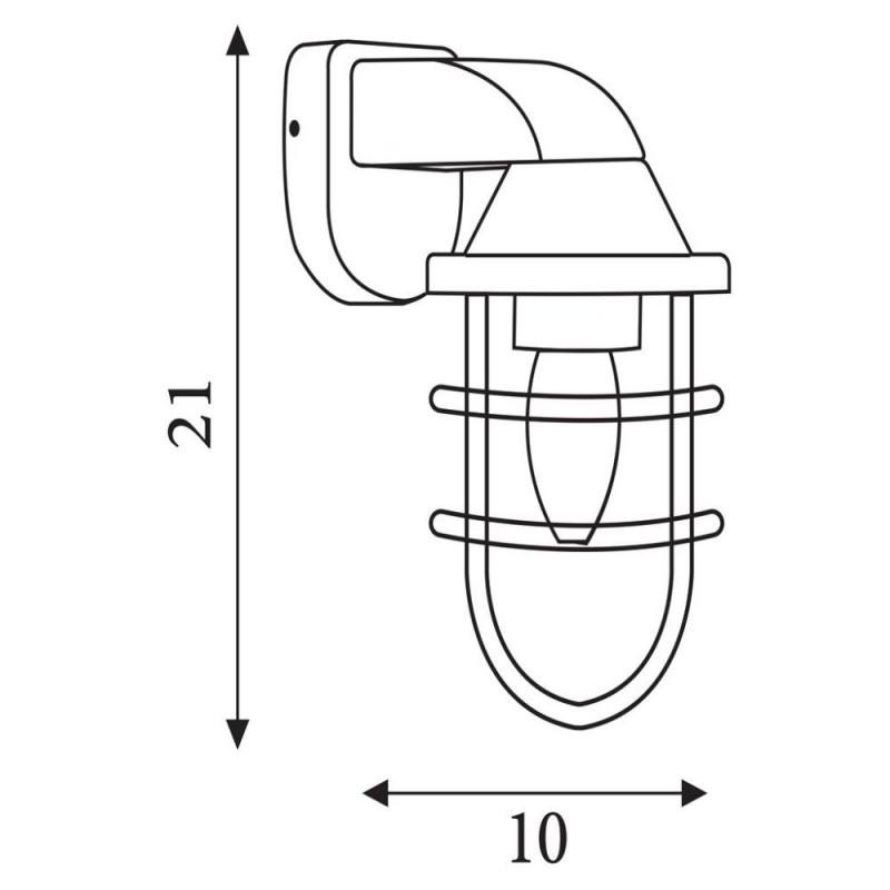 Searchlight-61133SI - Seaside - Silver Wall Lamp IP44