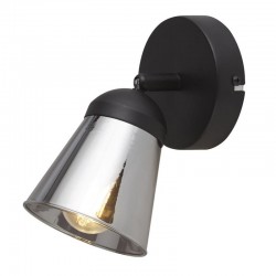 Mega - Black Single Spotlight with Smoked Glass Mega - Black Single Spotlight with Smoked Glass