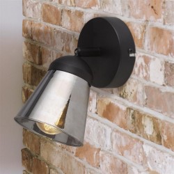 Mega - Black Single Spotlight with Smoked Glass Mega - Black Single Spotlight with Smoked Glass