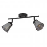 Mega - Black 2 Spotlights with Smoked Glasses Mega - Black 2 Spotlights with Smoked Glasses