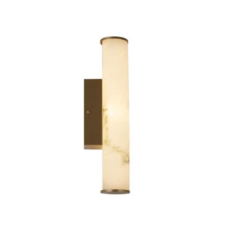 Searchlight-61185-1GO - Wales - Matt Gold LED Wall Lamp with Marble Resin Diffuser