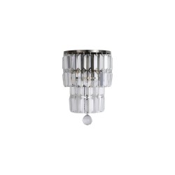 Empire - Antique Brass 2 Light Wall Lamp with Clear Crystal