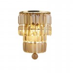 Empire - Satin Brass 2 Light Wall Lamp with Champagne Crystal Empire - Satin Brass 2 Light Wall Lamp with Champagne Crystal