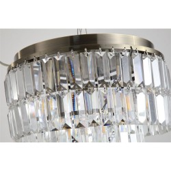 Empire - Antique Brass 4 Light Flush with Clear Crystal