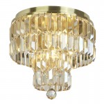 Empire - Satin Brass 4 Light Flush with Champagne Crystal Empire - Satin Brass 4 Light Flush with Champagne Crystal