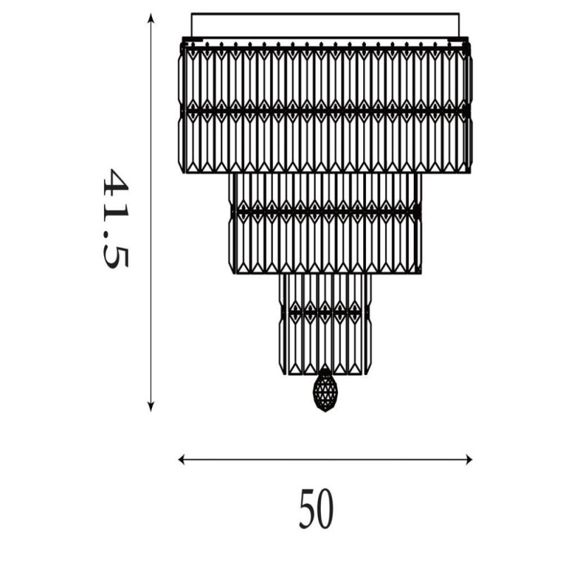 Searchlight-61321-6AB - Empire - Antique Brass 6 Light Flush with Clear Crystal