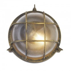 Bulkhead - Black Gold Bulkhead with Ribbed Glass Bulkhead - Black Gold Bulkhead with Ribbed Glass